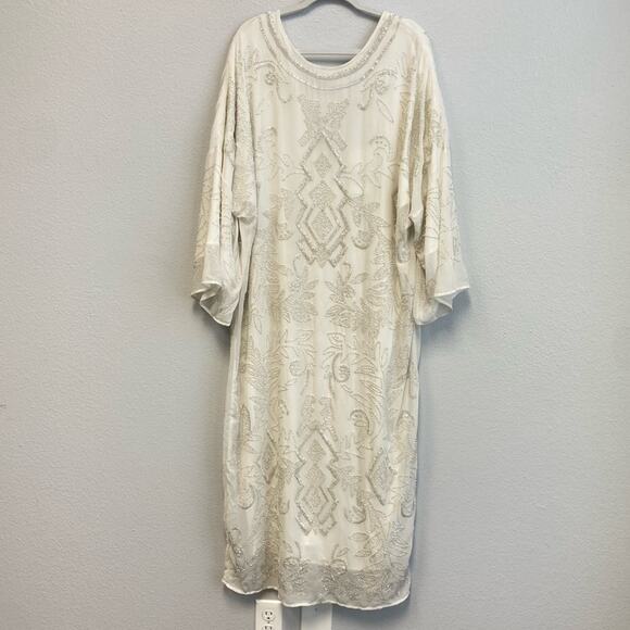 New Zara Beaded Embroidered Maxi Dress Limited edition Blogger Fave Size M-L - Picture 2 of 15